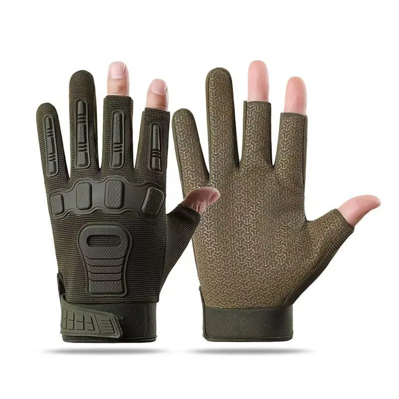 Tactical gloves Outdoor sports cycling and fitness thickened armor protection palm anti-slip finger gloves