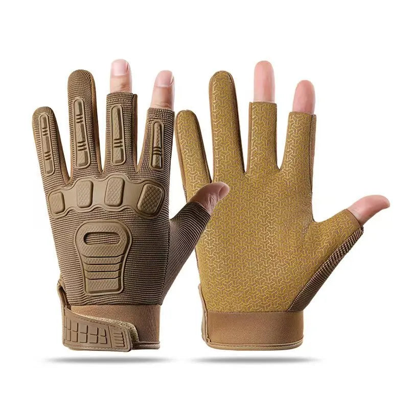 Tactical gloves Outdoor sports cycling and fitness thickened armor protection palm anti-slip finger gloves