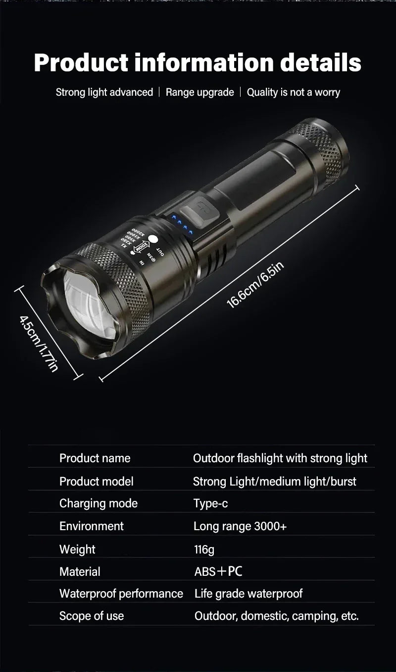 TactiGlow™ Rechargeable LED Flashlight