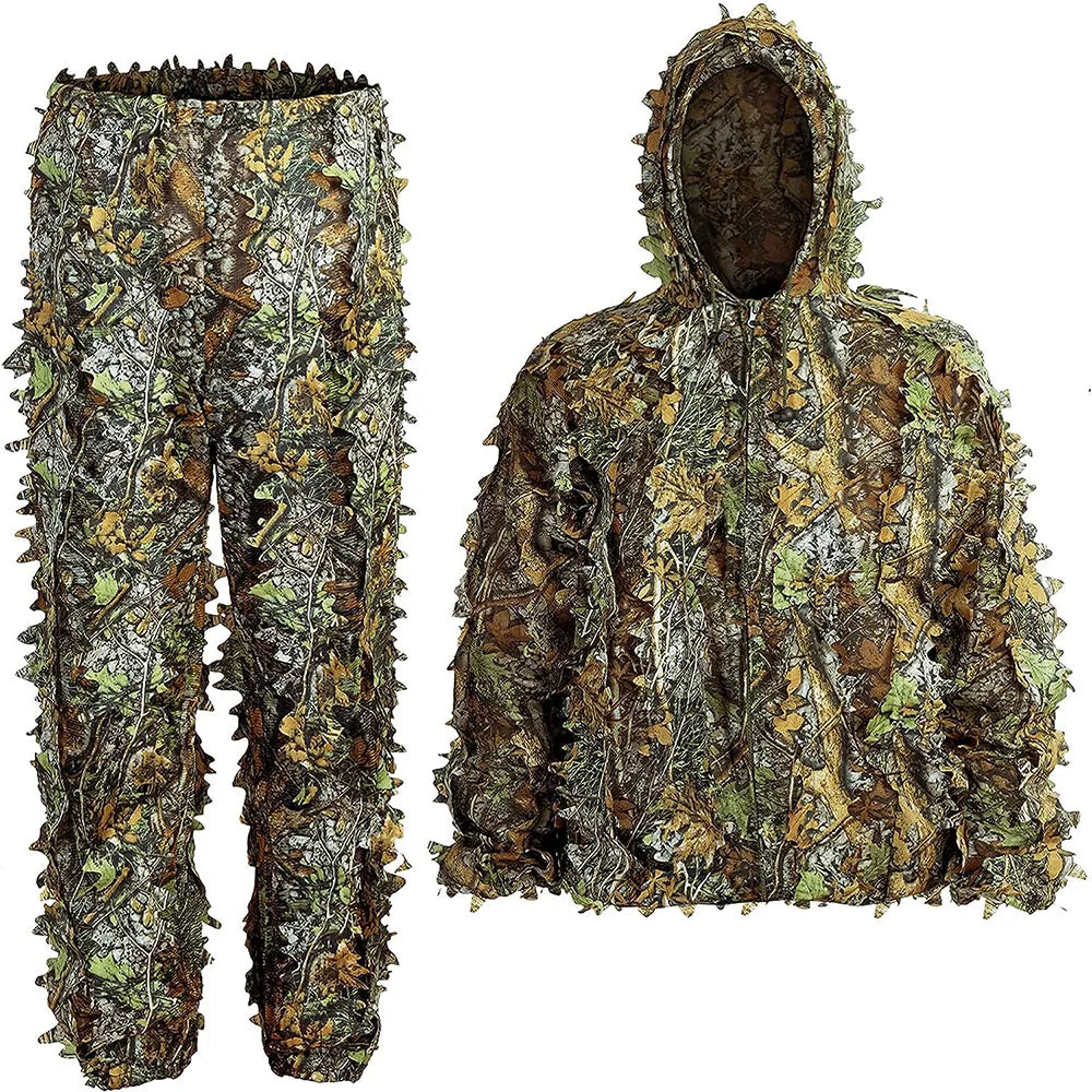 Ghillie Suit for Men, Women & Kids – 3D Leafy Bionic Camouflage