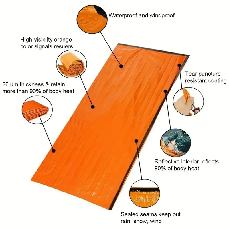 Survival Duo – Portable Thermal Sleeping Bags (2 pcs)