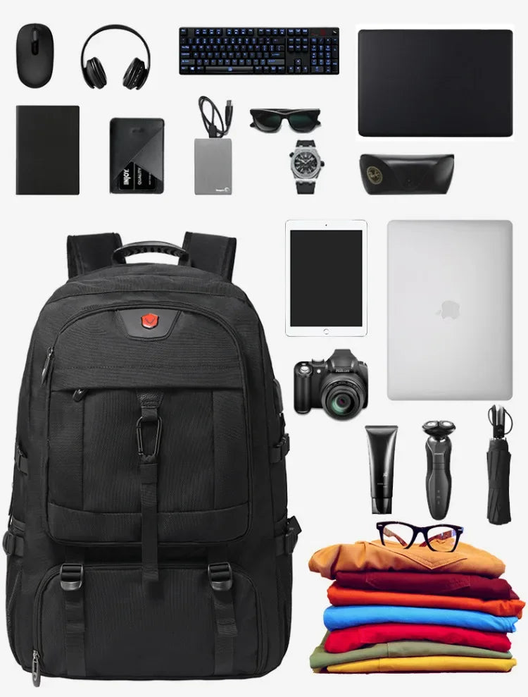 Large capacity men's backpack with high-end feel travel backpacksports outdoor luggage bag mountain climbing bag waterproof