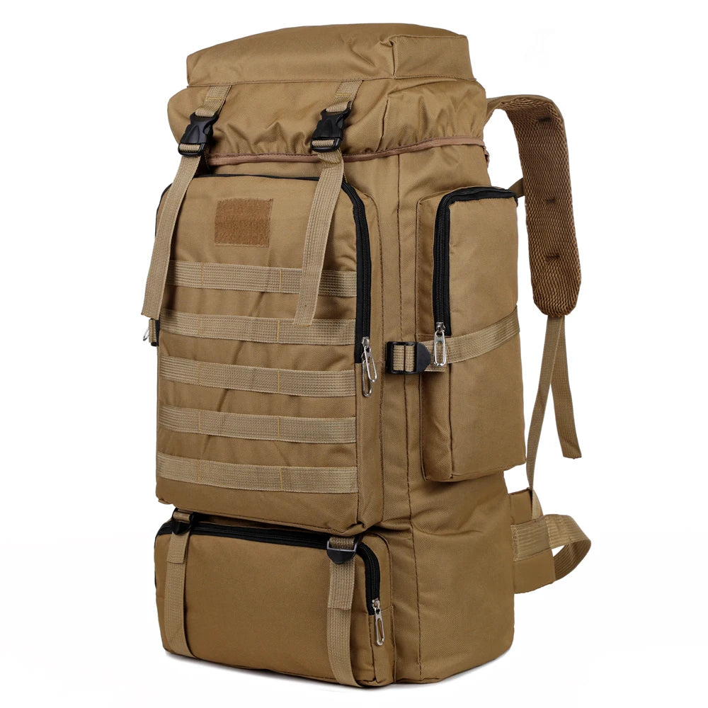 Large Capacity Hiking Backpack – Canvas Outdoor Tactical Rucksack
