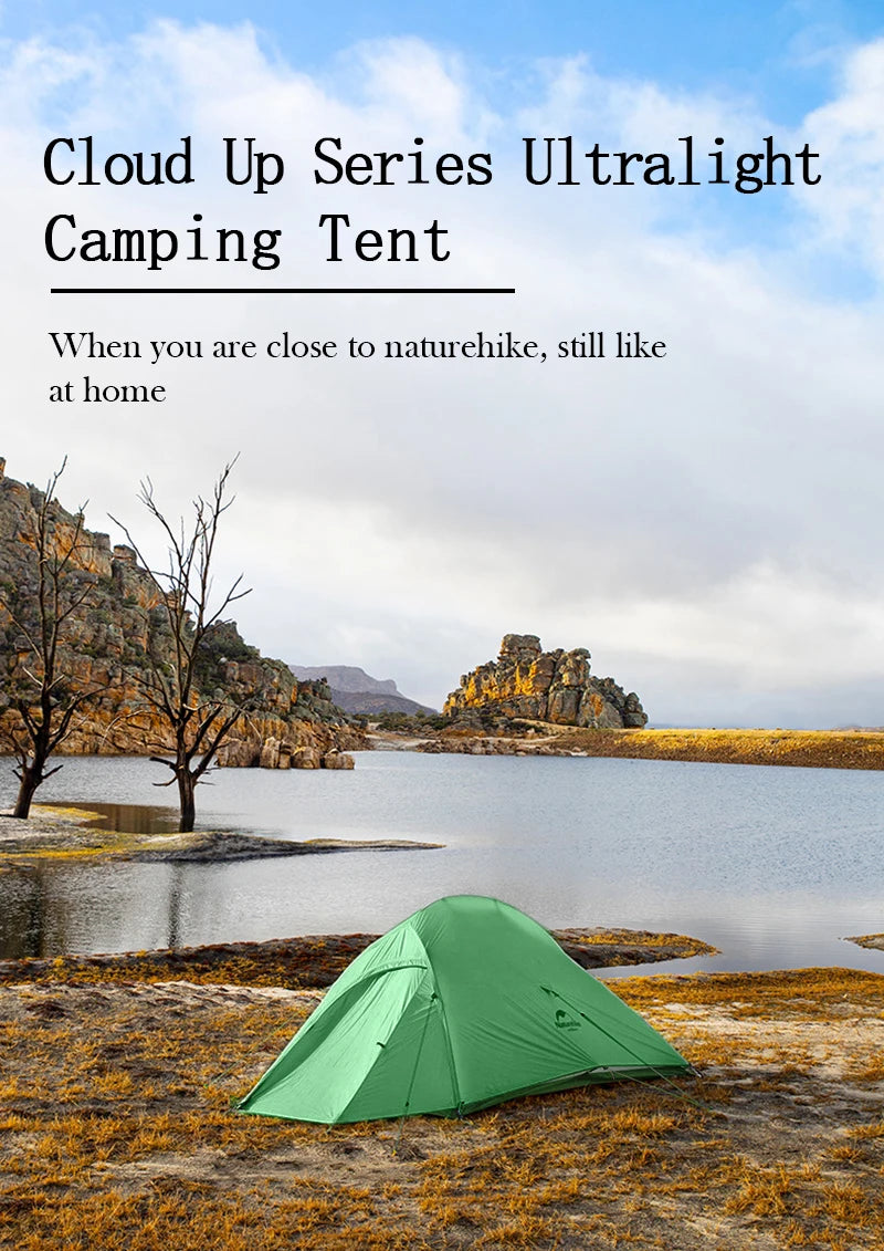 Naturehike Cloud Up – Ultralight 2-Person Camping Tent | Waterproof & Easy Setup
