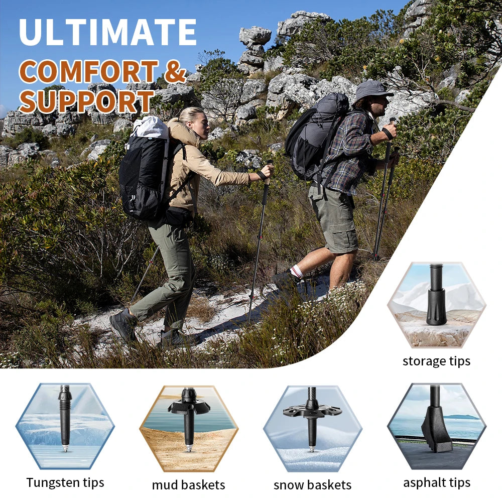 Skystride™ Carbon Trekking Poles