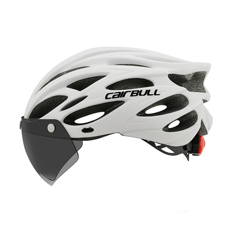 Lightweight MTB Bicycle Helmet with LED & Detachable Goggles