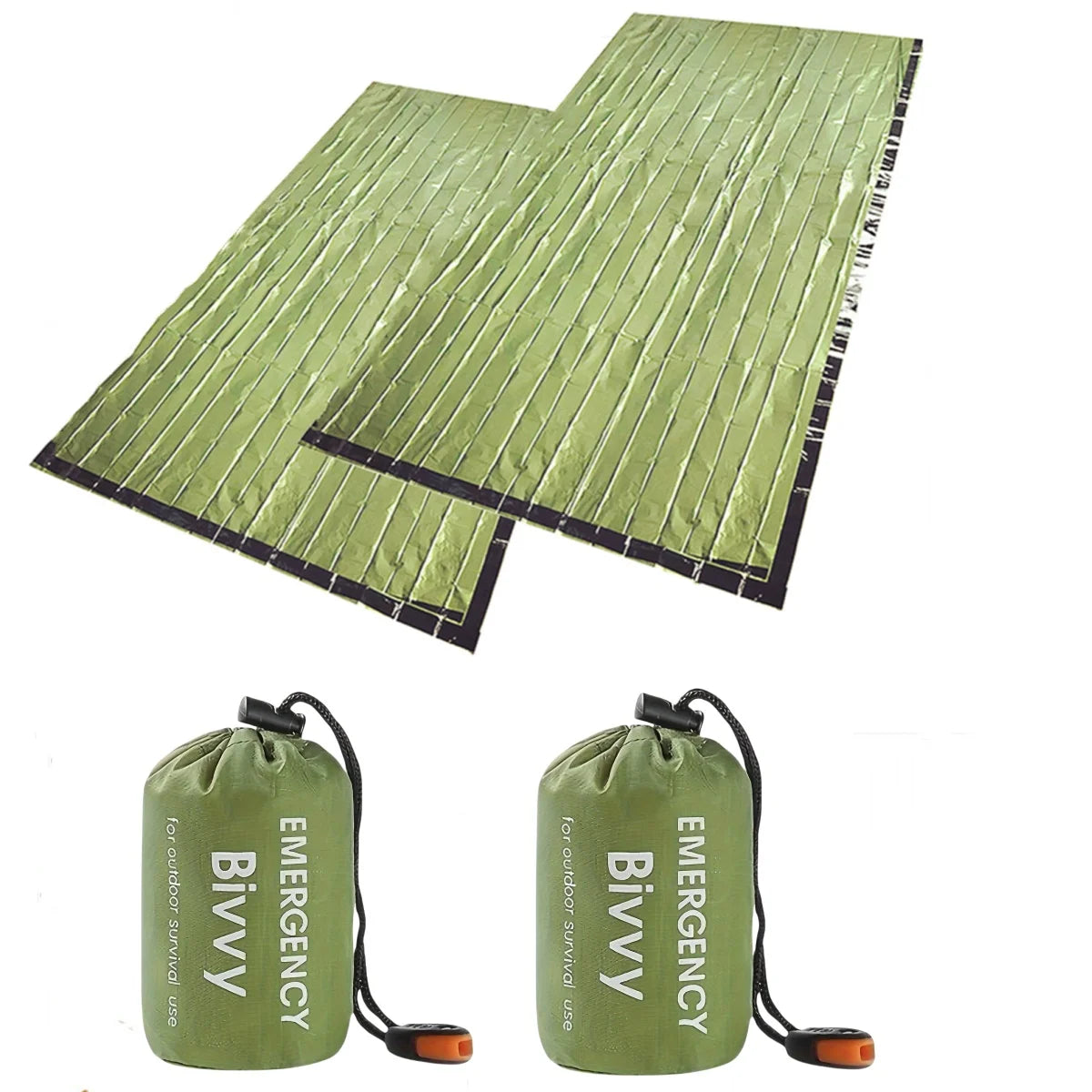 Survival Duo – Portable Thermal Sleeping Bags (2 pcs)