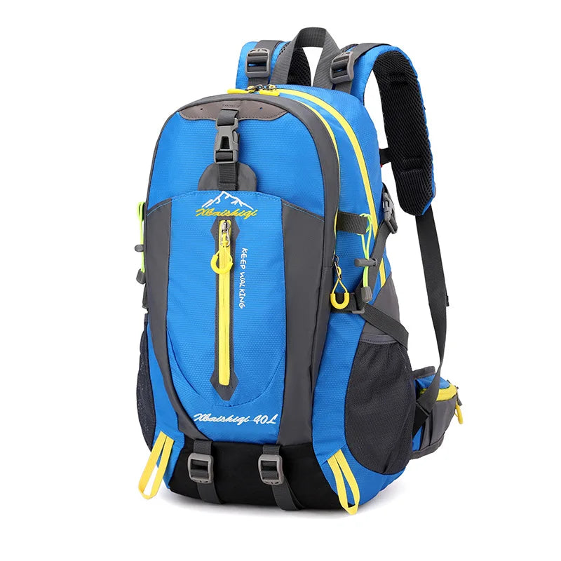 40L waterproof travel backpack, camping and hiking laptop bag, hiking backpack, men's and women's hiking backpack