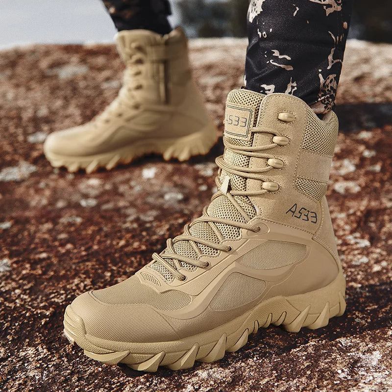 TrailVanguard™ – Men's High-Top Tactical Hiking Boots