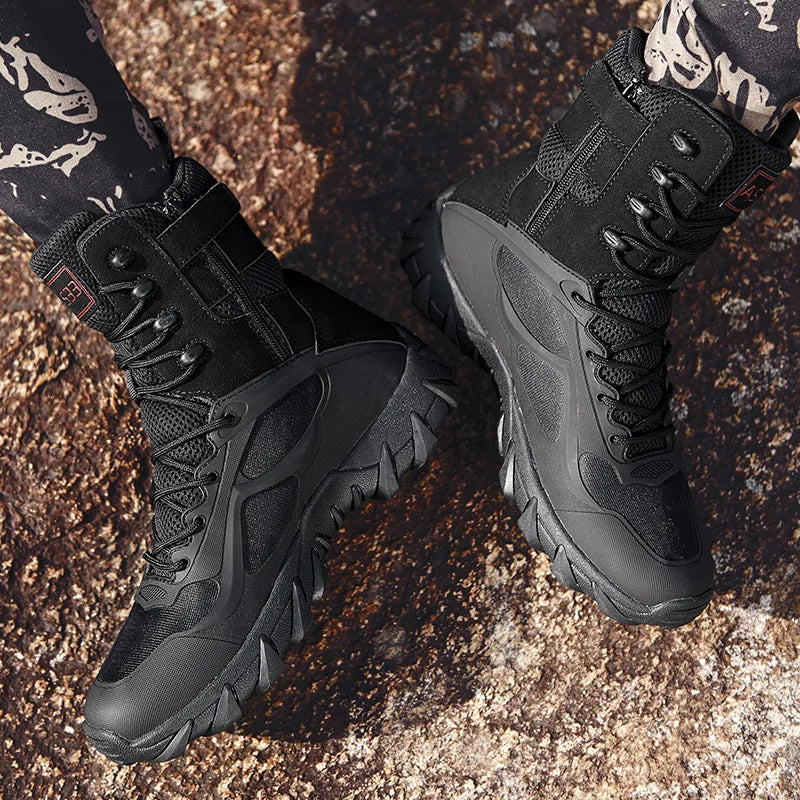 TrailVanguard™ – Men's High-Top Tactical Hiking Boots