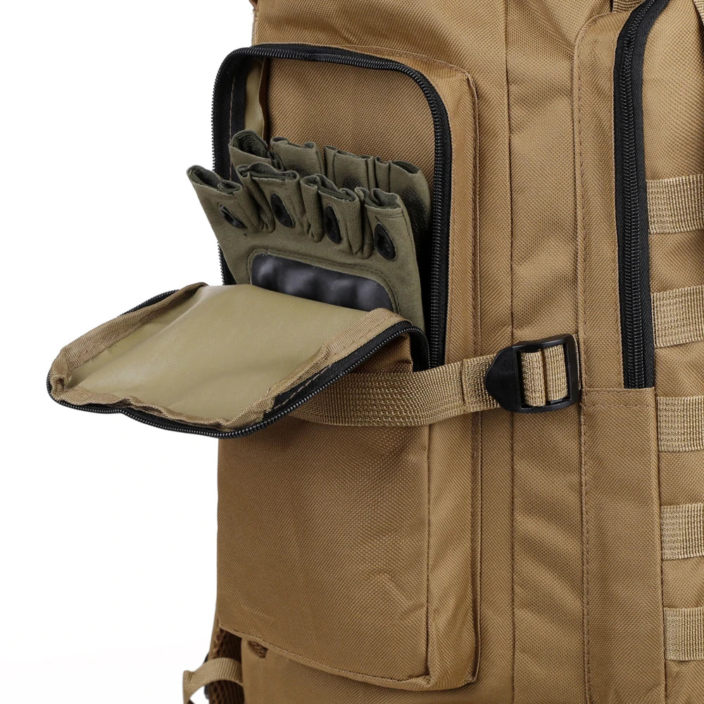 Large Capacity Hiking Backpack – Canvas Outdoor Tactical Rucksack