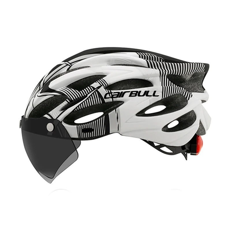 Lightweight MTB Bicycle Helmet with LED & Detachable Goggles
