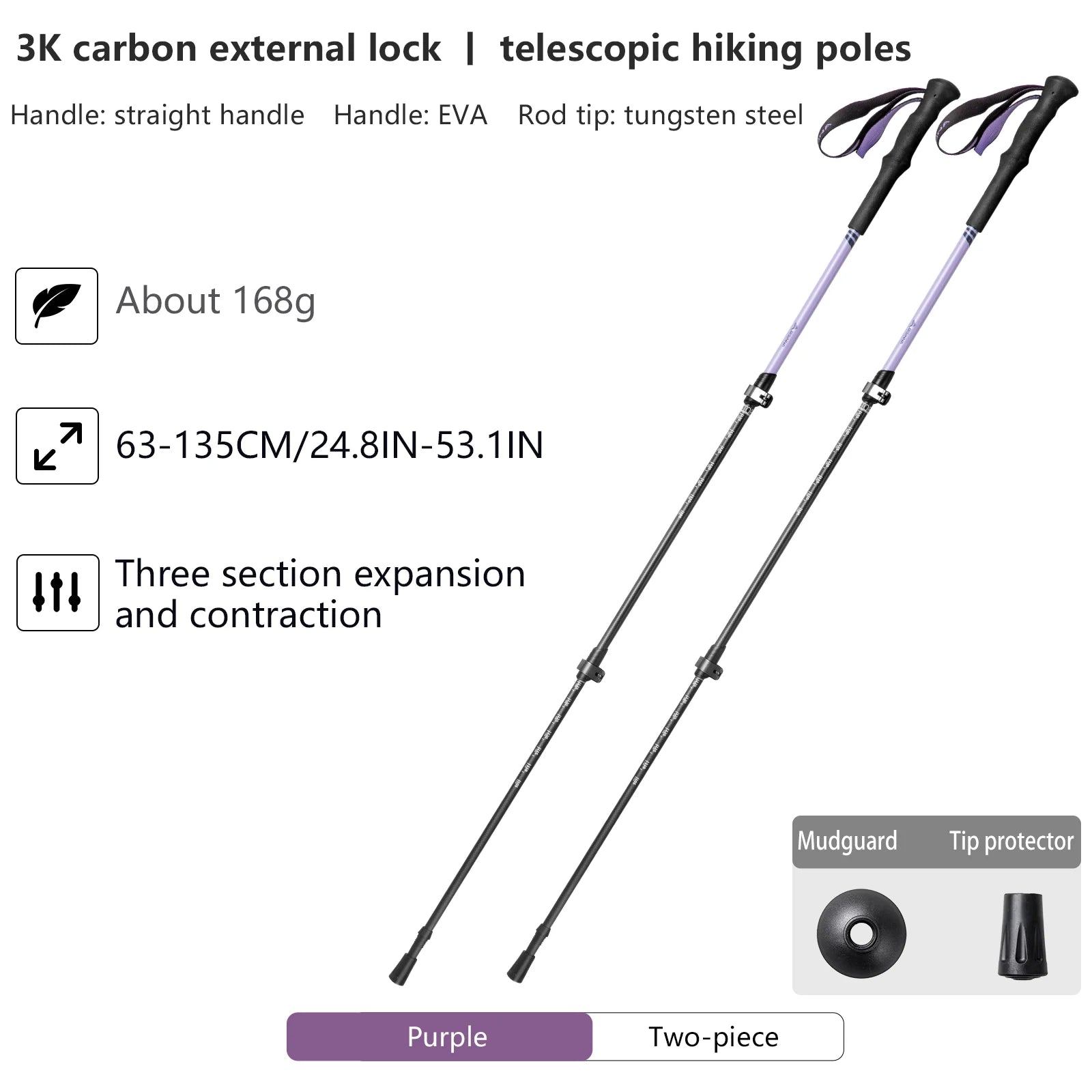 StormTrek™ Carbon Fiber Trekking Poles – Light in Weight, Heavy in Performance