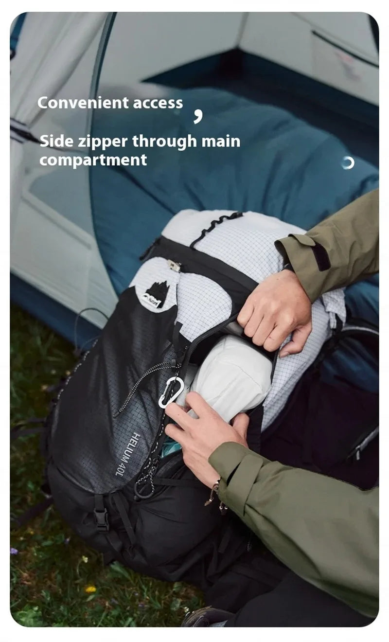Naturehike 40L Ergonomic Camping Backpack Large Capacity Men's Hiking Backpack with Rain Cover Outdoor Travel Hiking Backpack