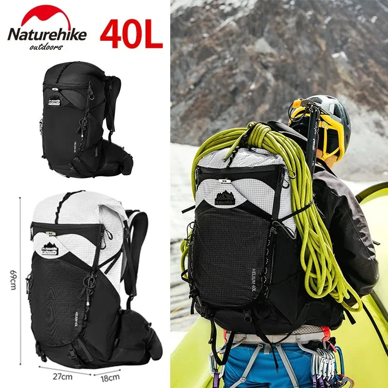 Naturehike 40L Ergonomic Camping Backpack Large Capacity Men's Hiking Backpack with Rain Cover Outdoor Travel Hiking Backpack