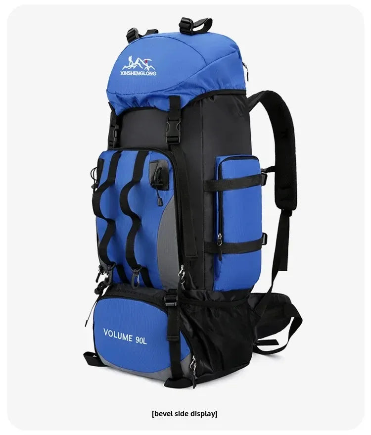 TrekMaster – 90L Waterproof Hiking & Camping Backpack