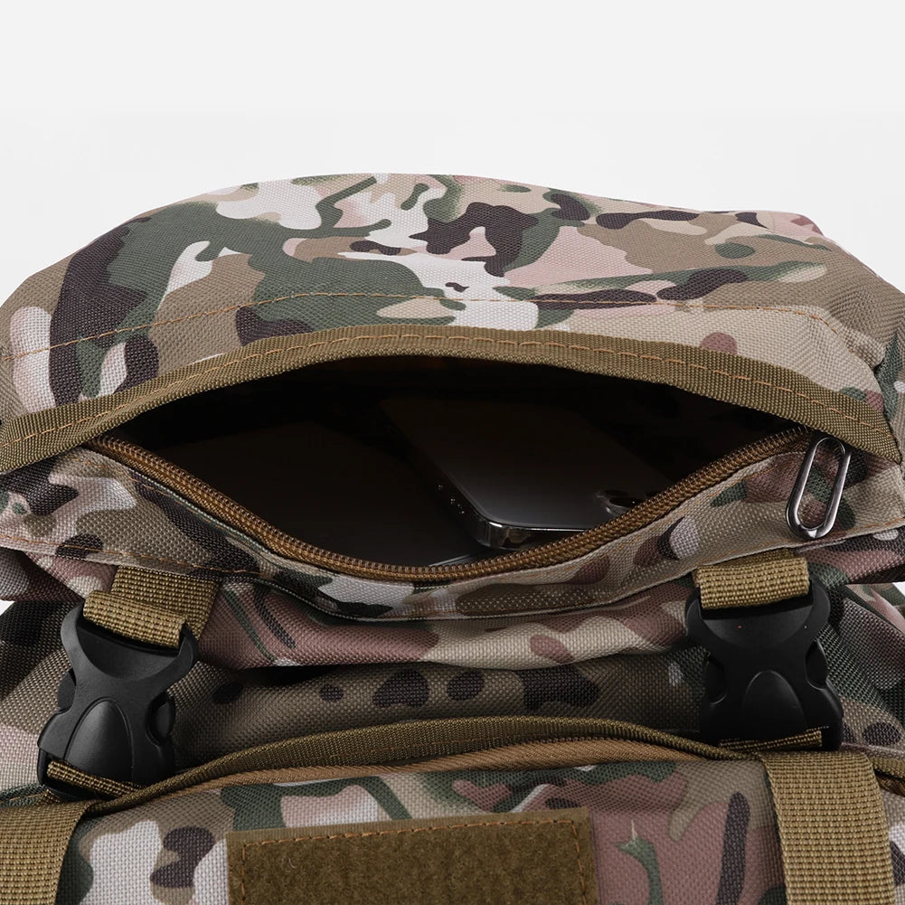 80L Mountaineering Backpack – 600D Oxford Cloth Trekking Rucksack with Multiple Pockets