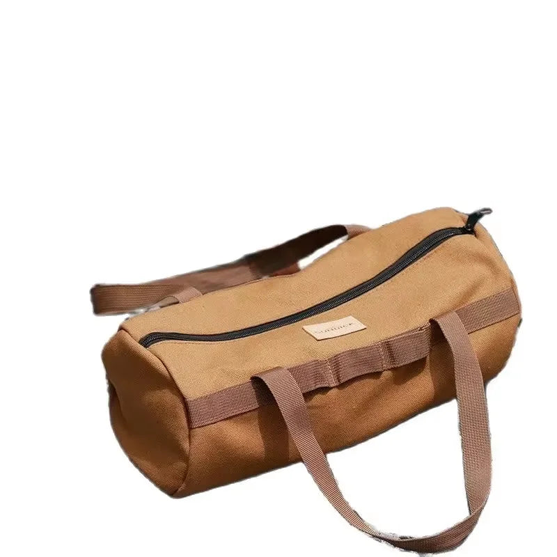 Camping Tent Ground Nail Bag Cylindrical Storage Backpack Portable Miscellaneous Pouch Outdoor Storage Toolkit Hiking Accessorie
