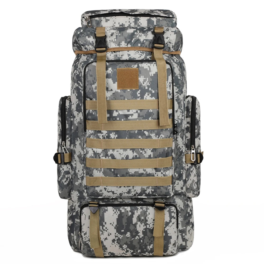 Large Capacity Hiking Backpack – Canvas Outdoor Tactical Rucksack