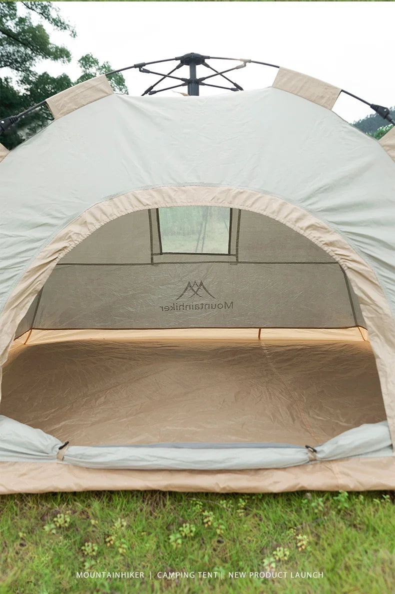 MOUNTAINHIKER Outdoor Tent – Fully Automatic, Quick-Opening, Rainproof & Sun-Resistant (3-4 Person)