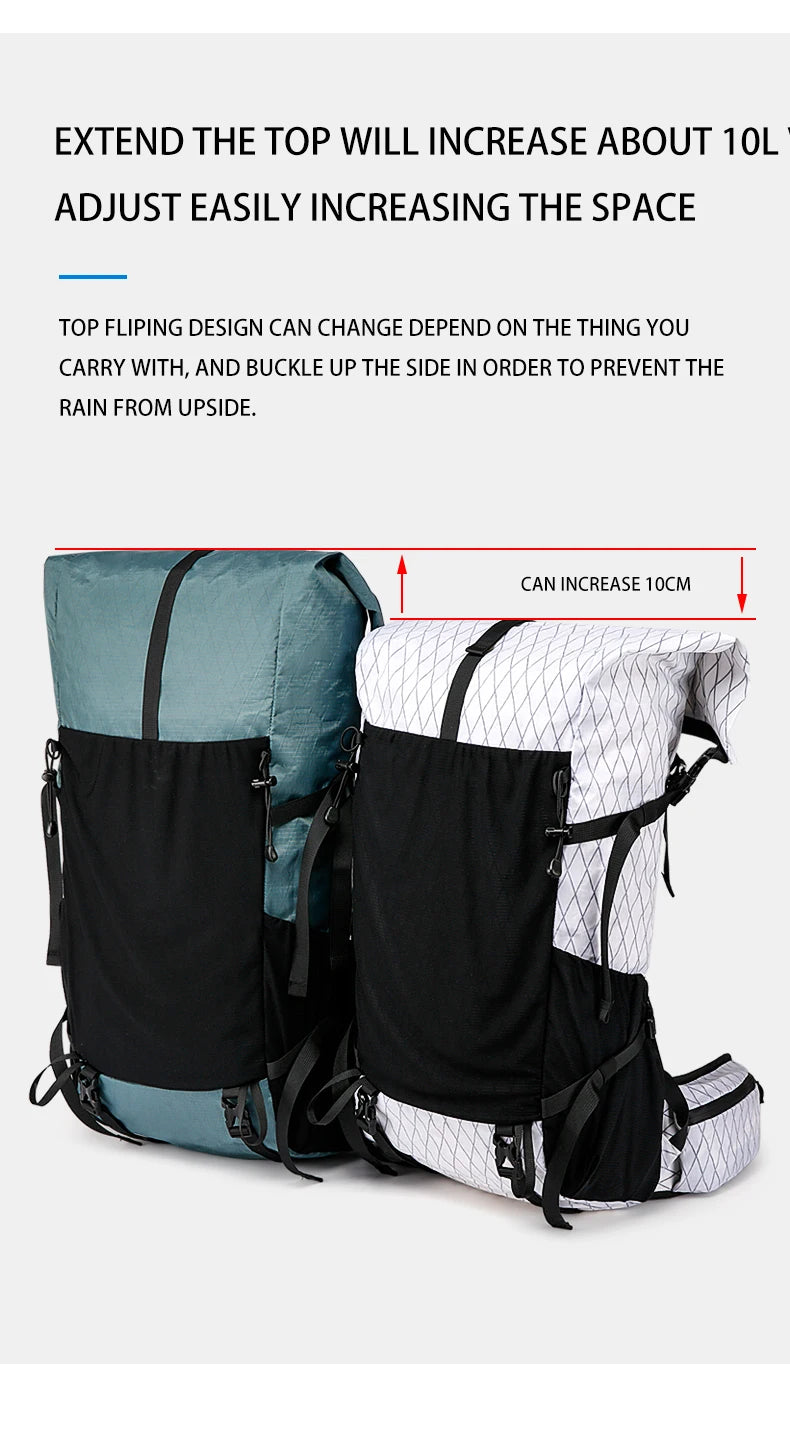 40L Outdoor Hiking Camping Backpack Large Capacity Waterproof Climbing Bag Travel Equipment Men Women's 2024 New Backpack