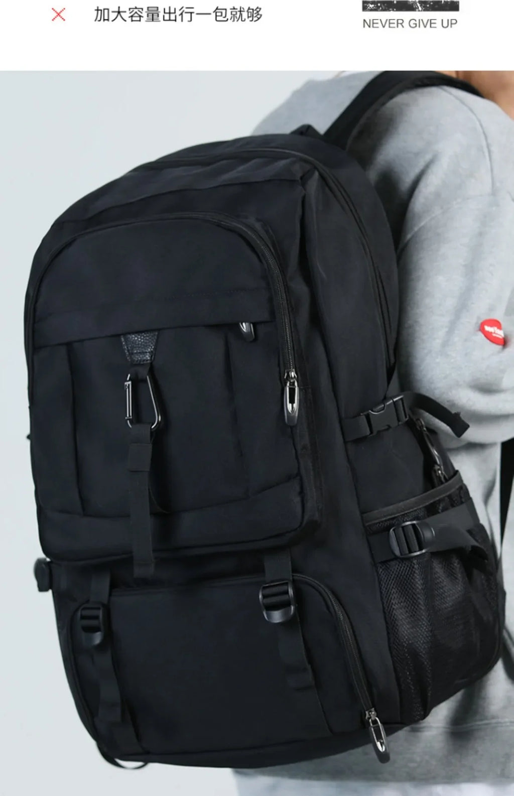 Large capacity men's backpack with high-end feel travel backpacksports outdoor luggage bag mountain climbing bag waterproof