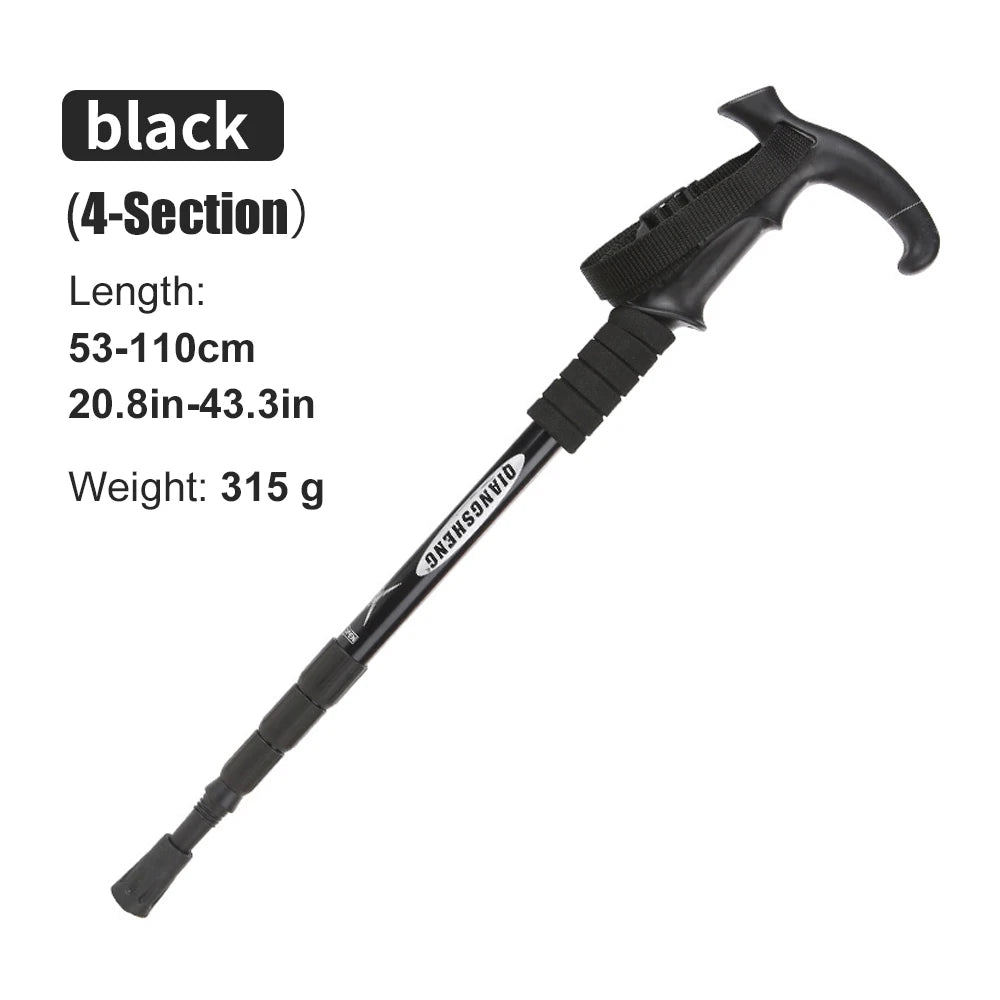 IronClimb™ 4-Section Folding Trekking Pole – Built to Pack. Ready to Rise.