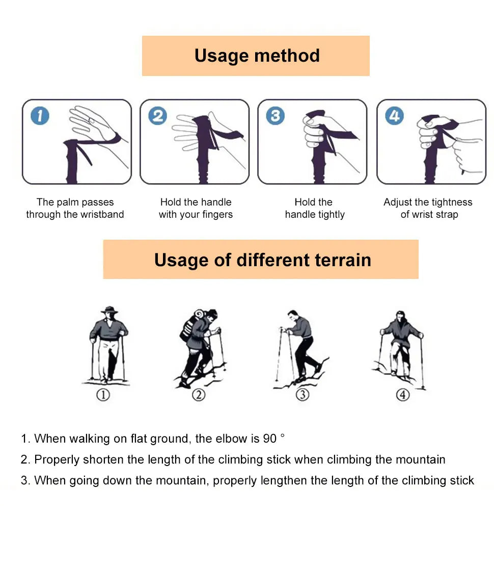 IronClimb™ 4-Section Folding Trekking Pole – Built to Pack. Ready to Rise.
