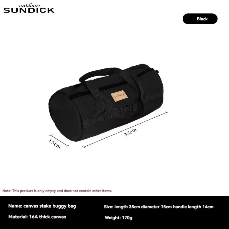 Camping Tent Ground Nail Bag Cylindrical Storage Backpack Portable Miscellaneous Pouch Outdoor Storage Toolkit Hiking Accessorie