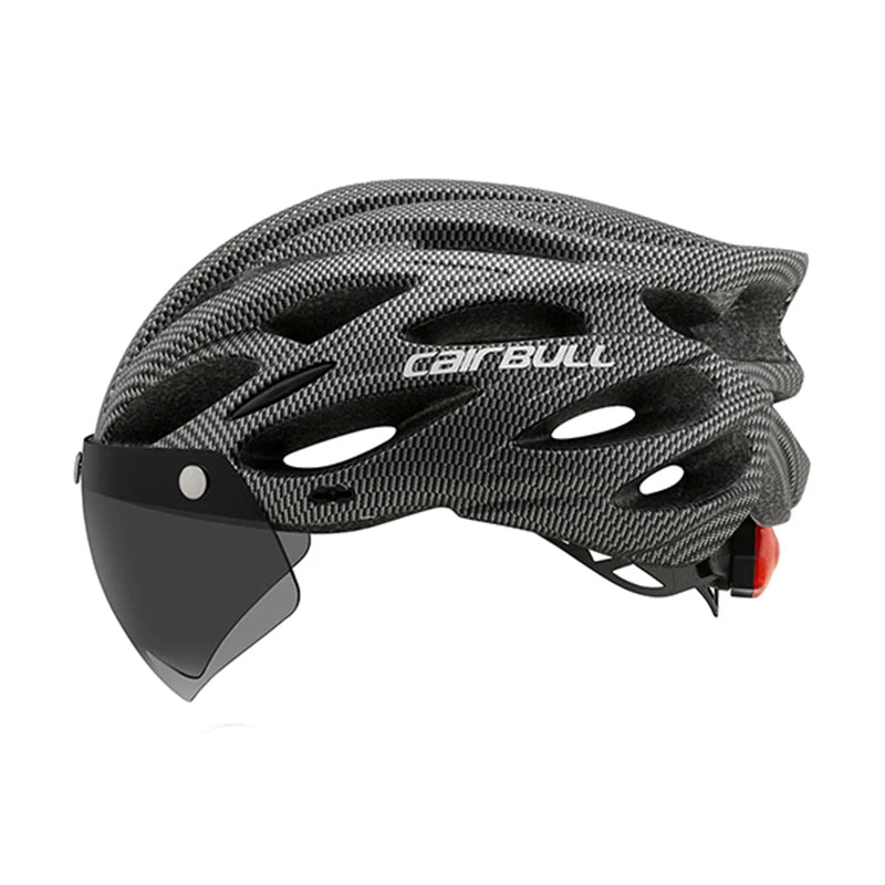 Lightweight MTB Bicycle Helmet with LED & Detachable Goggles