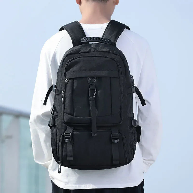 Large capacity men's backpack with high-end feel travel backpacksports outdoor luggage bag mountain climbing bag waterproof