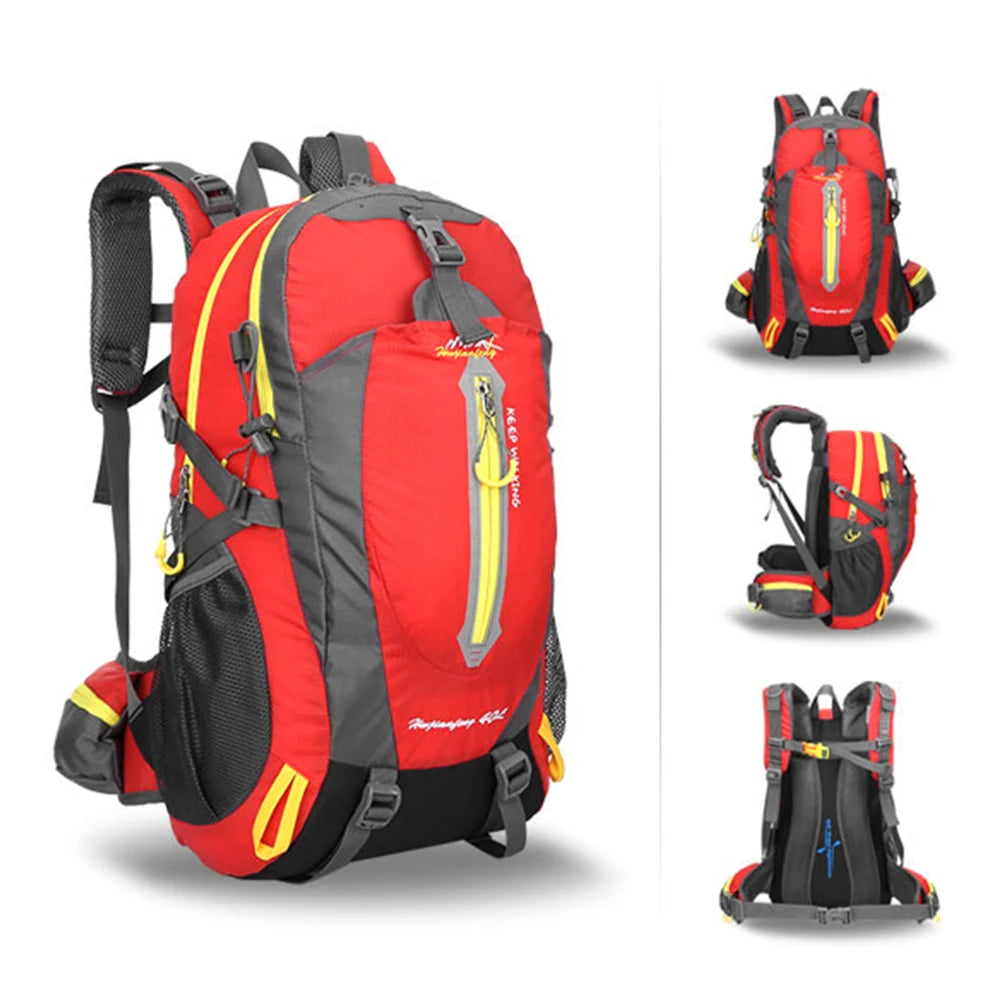 Cycle Climb 40L Water Resistant Travel Backpack Camp Hike Laptop Daypack Trekking Climb Back Bags For Outdoor  Men Women