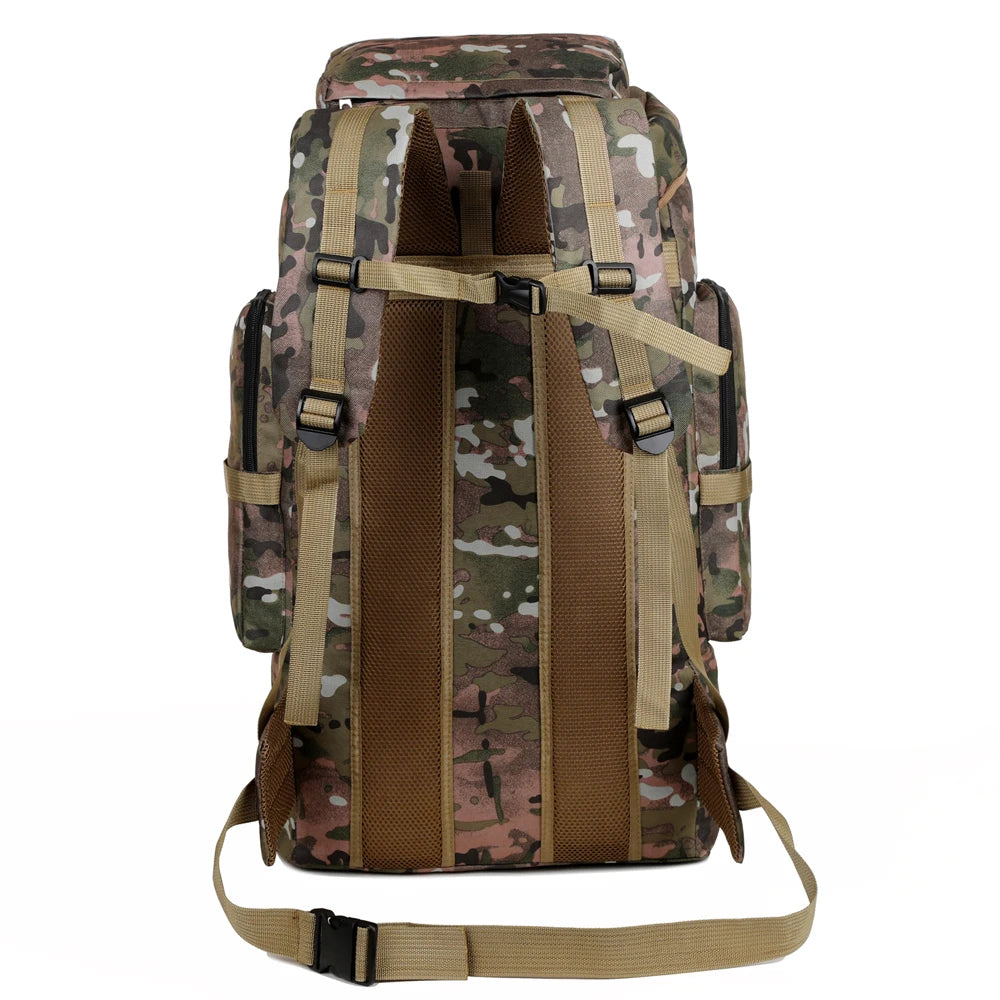 Large Capacity Hiking Backpack – Canvas Outdoor Tactical Rucksack