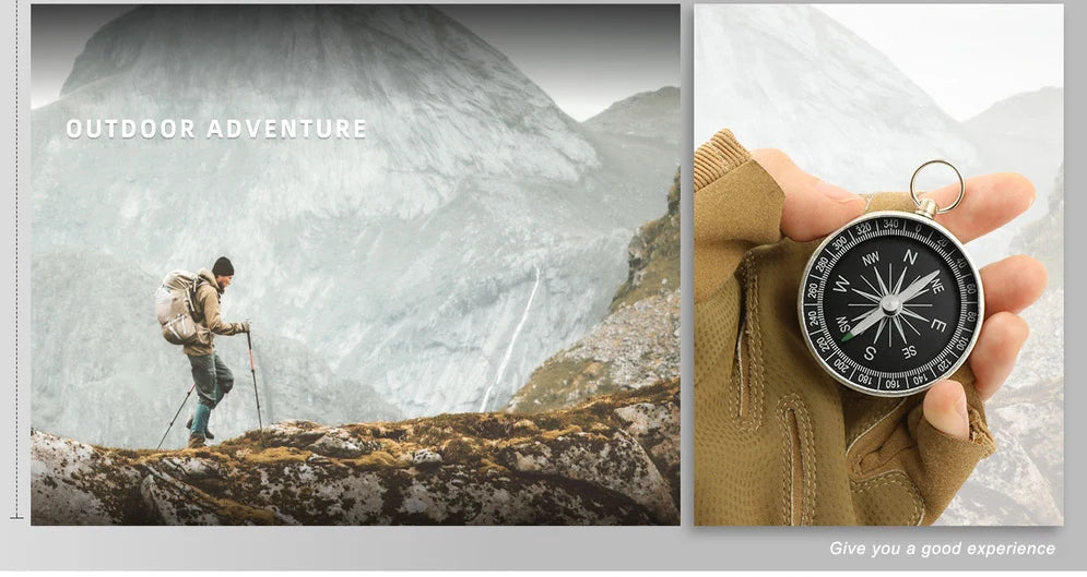 Outdoor Mountaineering Compass, Survival Equipment, Multifunctional Nautical Compass, Wild Survival Portable Compass
