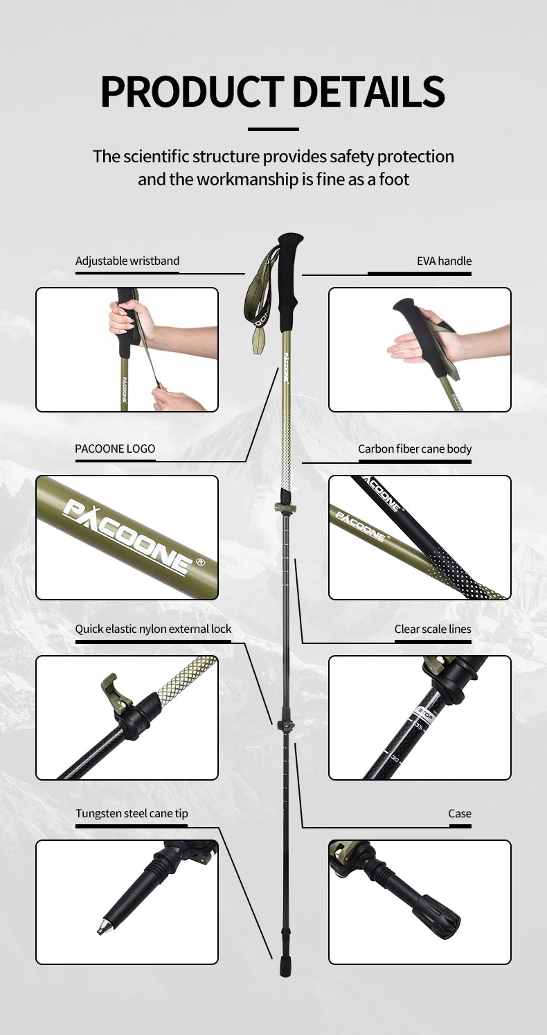 TrailEdge™ Carbon Trekking Pole – Precision Support in a Single Strike