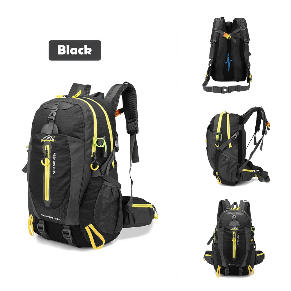 Cycle Climb 40L Water Resistant Travel Backpack Camp Hike Laptop Daypack Trekking Climb Back Bags For Outdoor  Men Women