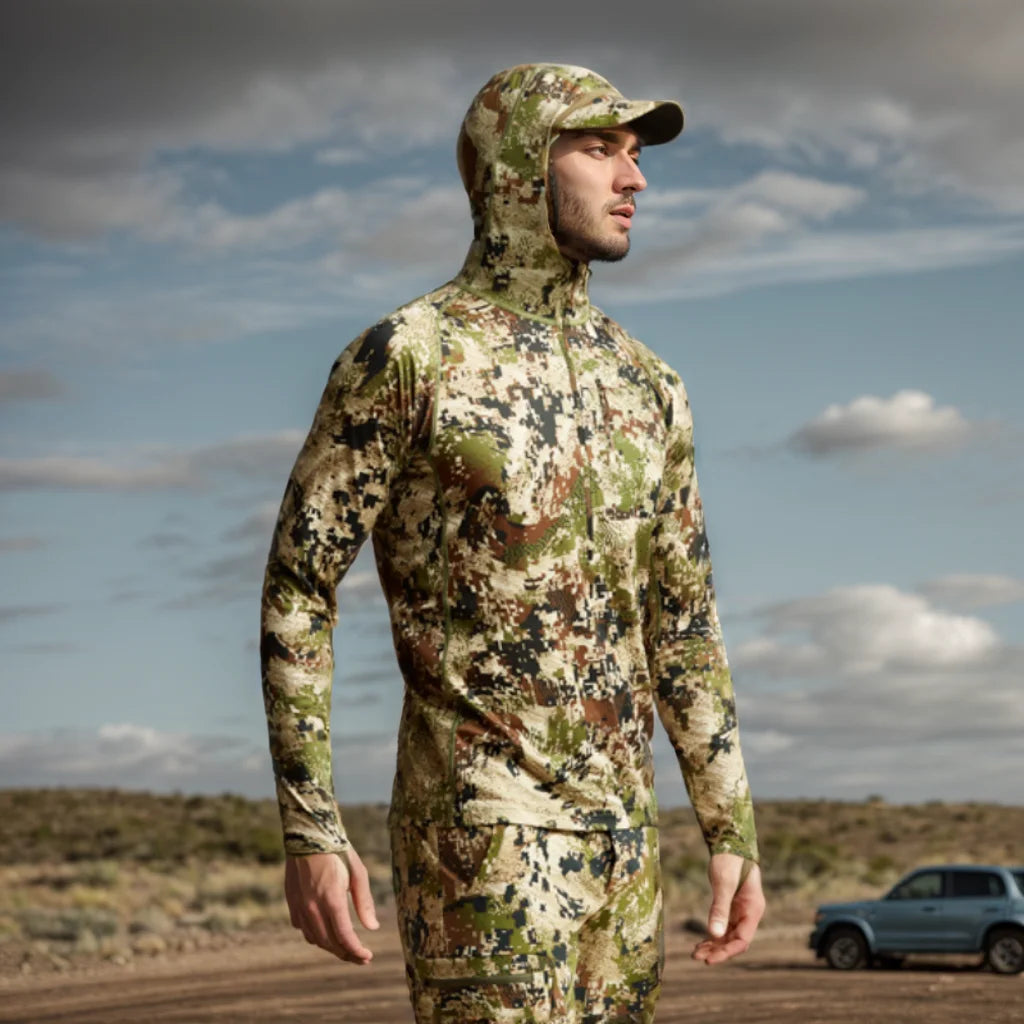Ainfad Core Lightweight Camouflage Hoodie – Mask Pullover for Hunting & Fishing