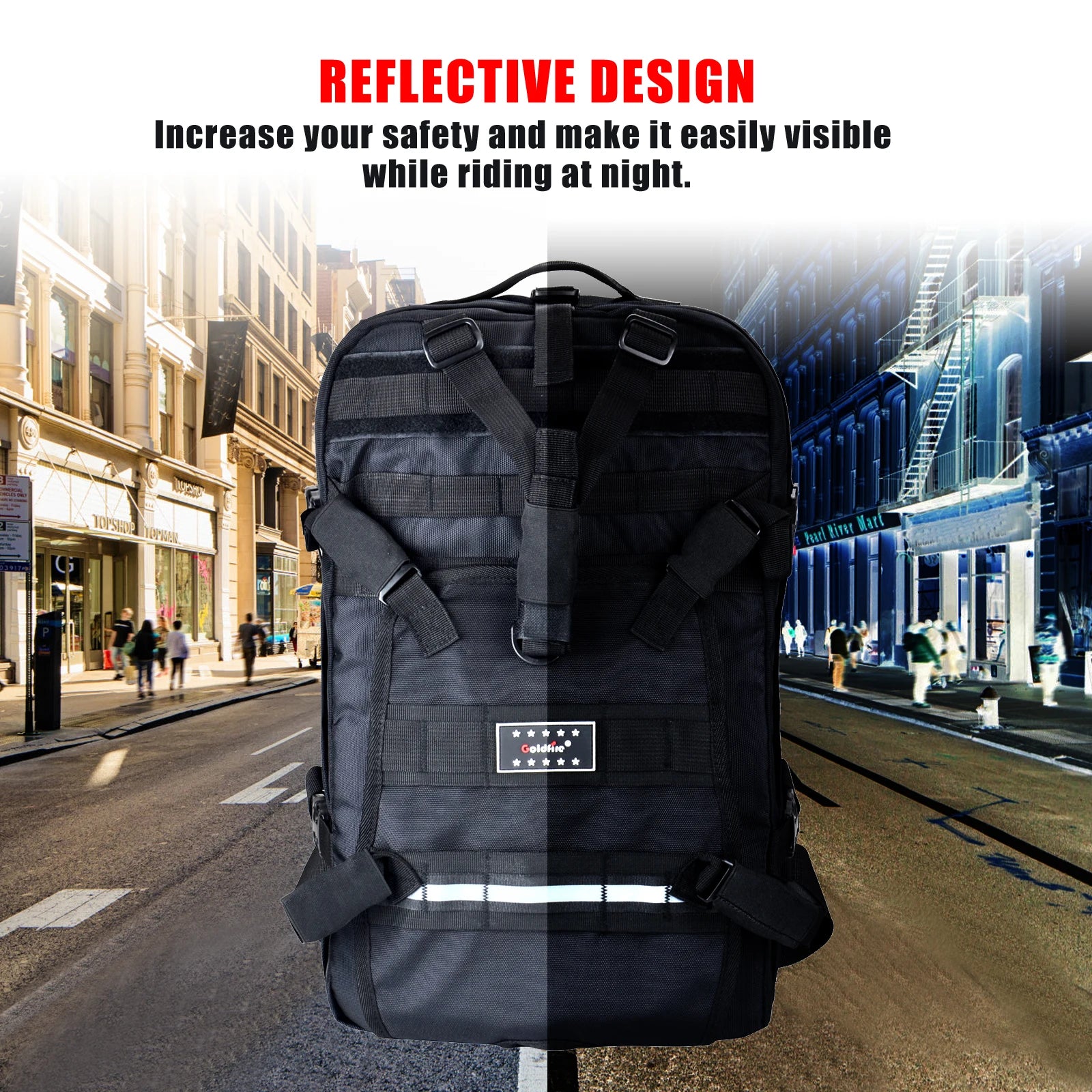 Motorcycle Helmet Backpack Waterproof Large Capacity for Riders Military Molle Systerm Riding Hiking Camping Cycling Accessories