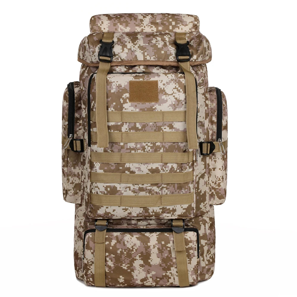 Large Capacity Hiking Backpack – Canvas Outdoor Tactical Rucksack