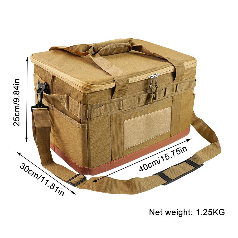 Camping Storage Bag Multi-Functional Outdoor Pack Heavy-Duty Cooking Gear Bag For Camping30L Multi-size Utility Camping Supplies