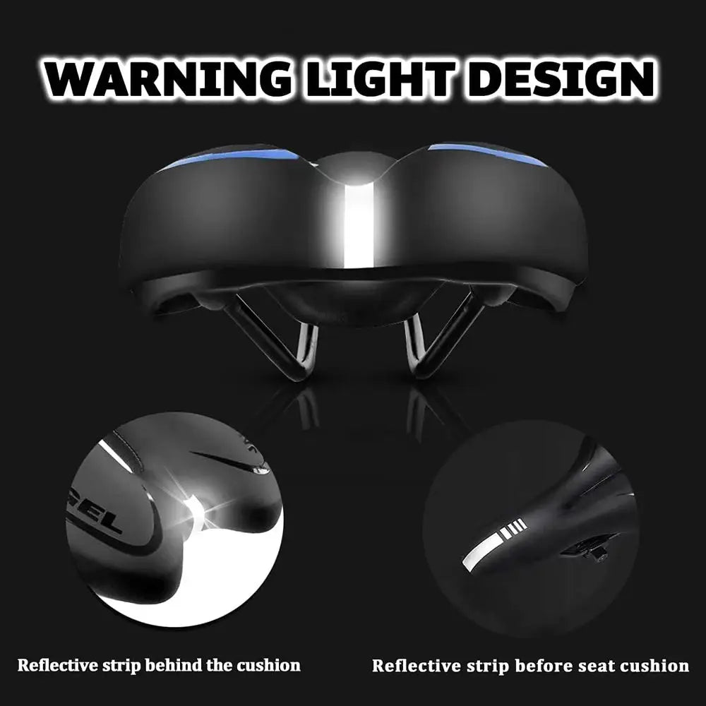 Silicone Cushion Bike Saddle – PU Leather, Shockproof & Comfortable