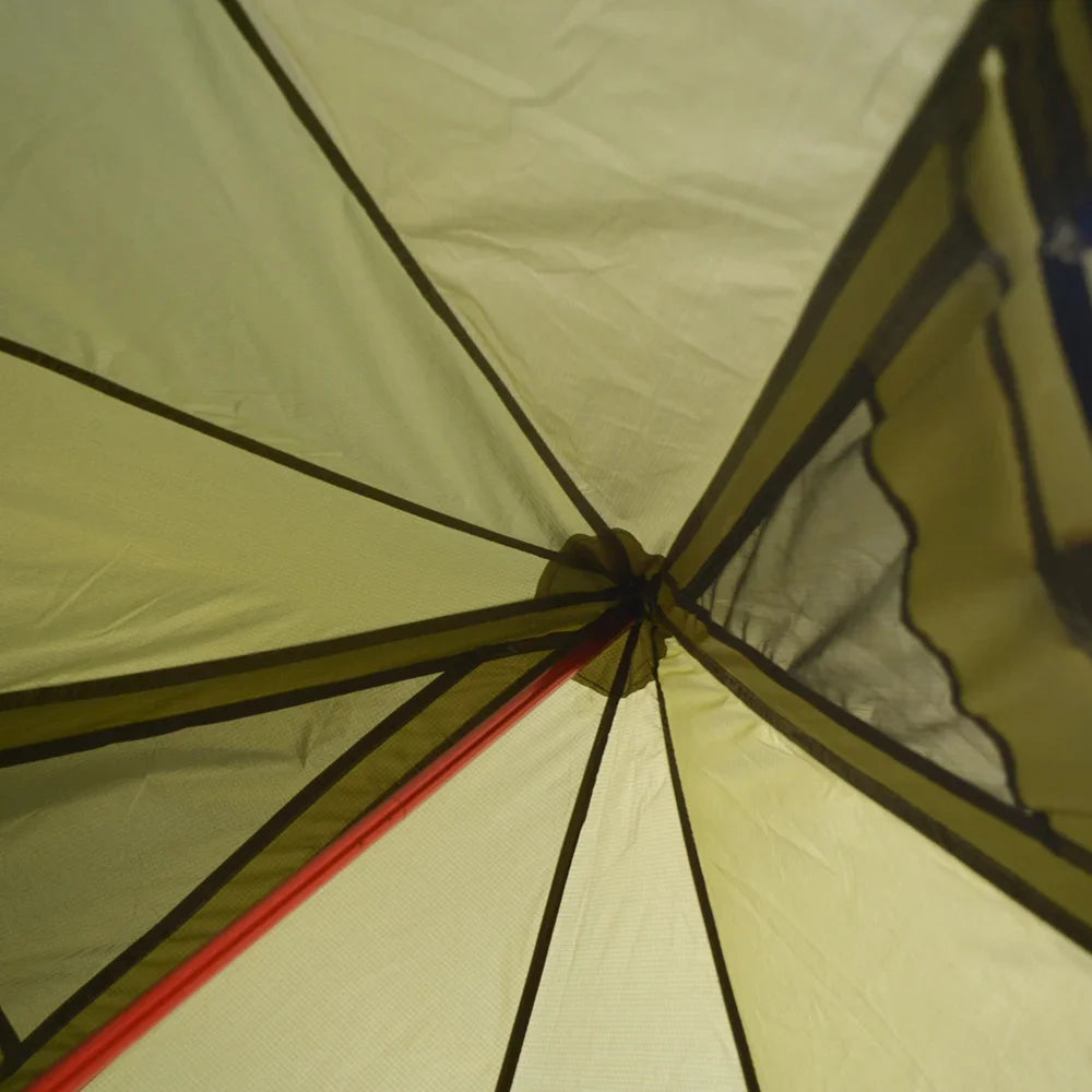 AeroPeak Silnylon Pyramid Tent – Ultralight Rodless Shelter for 3–4 People