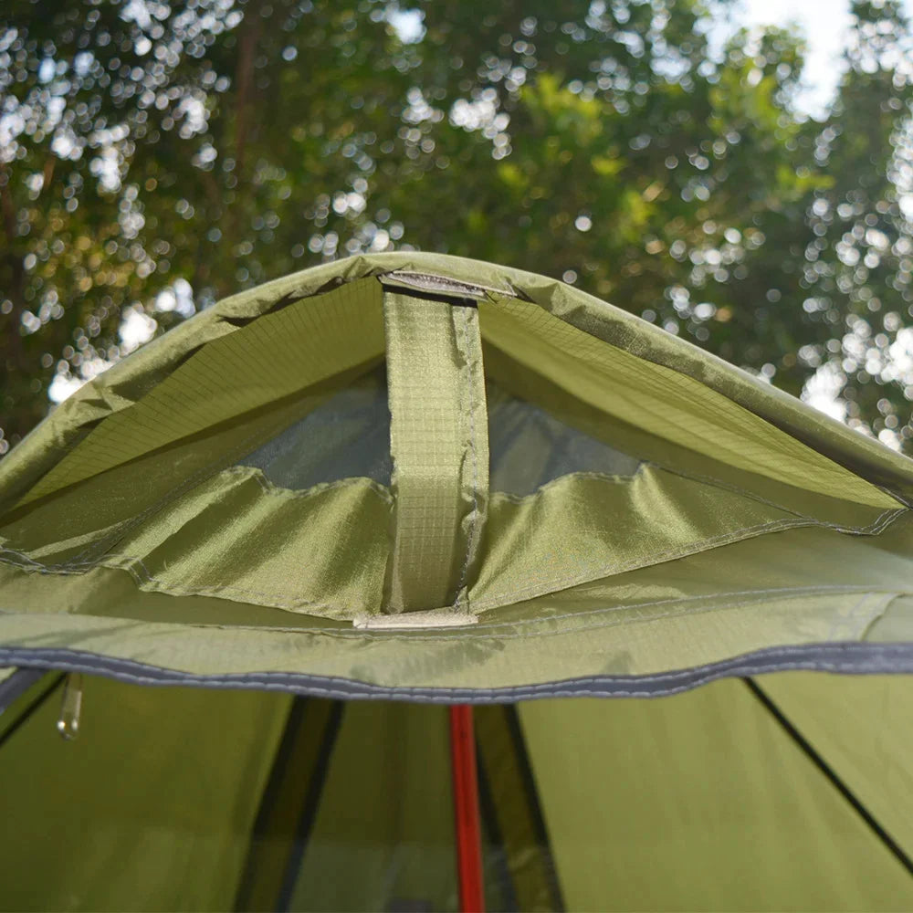 AeroPeak Silnylon Pyramid Tent – Ultralight Rodless Shelter for 3–4 People