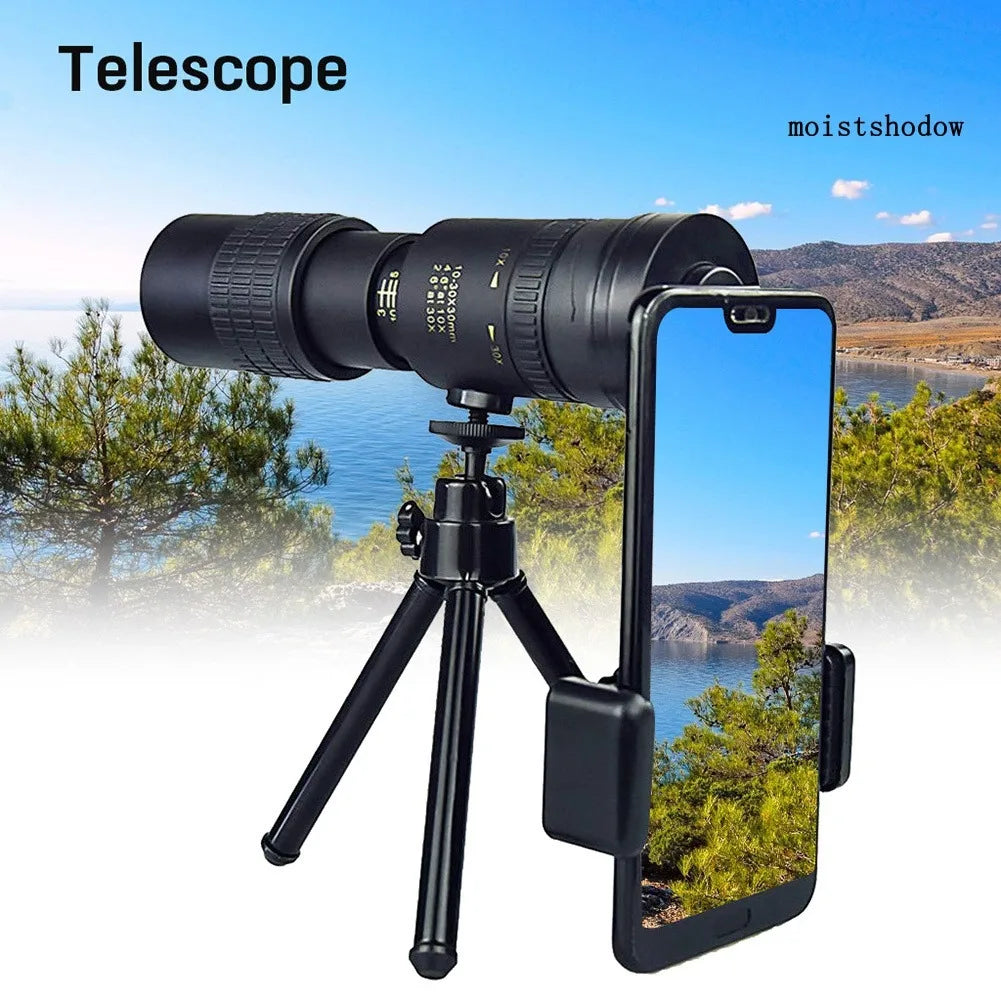 Military Metal 10-300x40 Zoom Len Spin Monoculars Professional Long Range Telescope Mobile Phone Photo Binoculars for Hunting