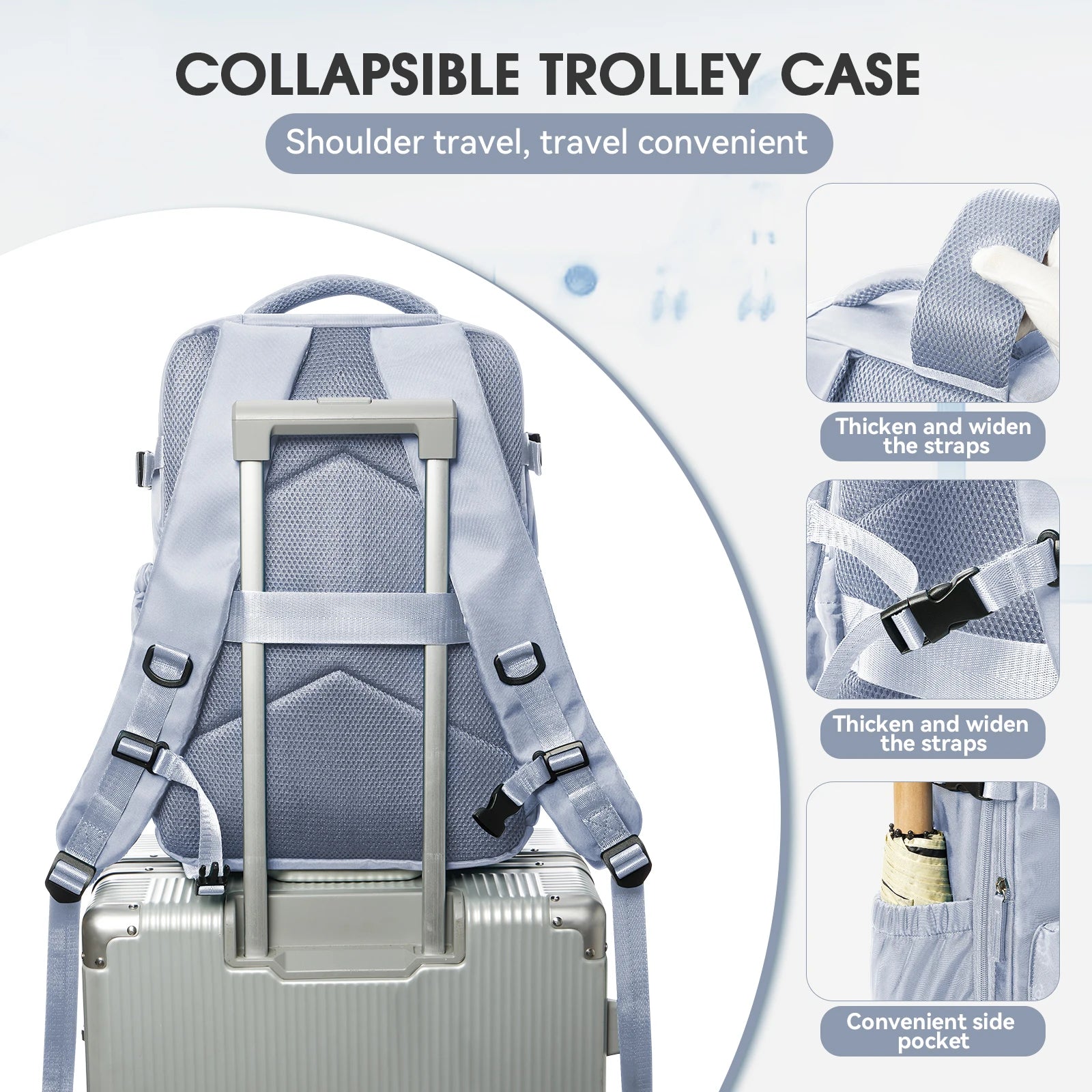 Camping Vacuum Travel Backpack For Women Men，Student Travel Cabin Vacuum Compression Backpack, 15.6 in laptop backpack Schoolbag