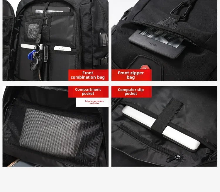 Large capacity men's backpack with high-end feel travel backpacksports outdoor luggage bag mountain climbing bag waterproof