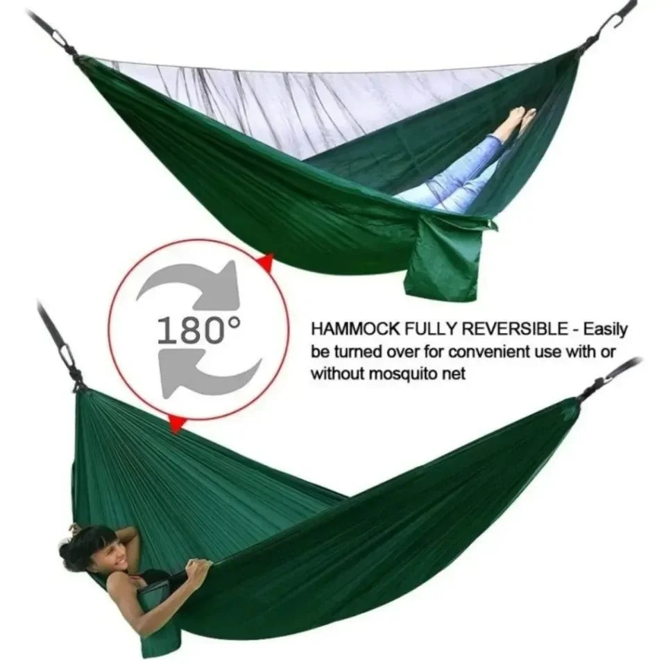BreezeGuard™ Camping Hammock with Mosquito Net