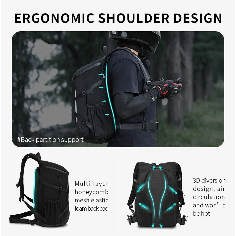 RidePack – Motorcycle Helmet & Travel Backpack
