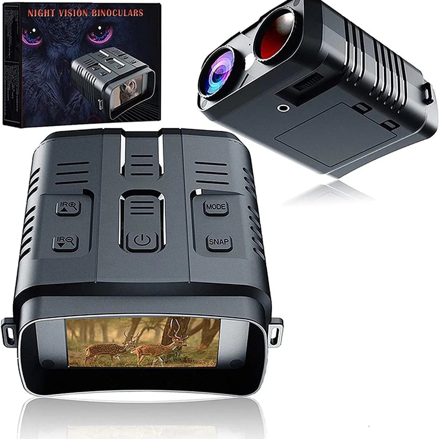 4K Night Vision Binoculars – 10x Digital Zoom 800m Range 8W Infrared WiFi Telescope for Hunting & Camping with Video Recording