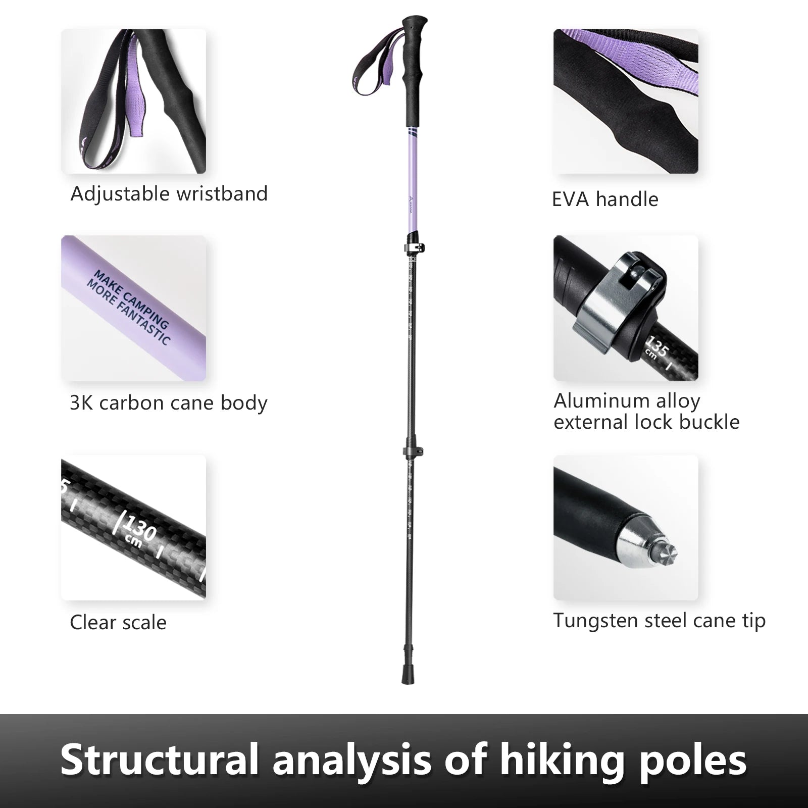 StormTrek™ Carbon Fiber Trekking Poles – Light in Weight, Heavy in Performance